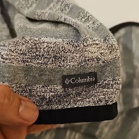 Columbia Wannacut Ridge EXS Full Zip Hoodie Striped Gray Medium - Picture 9 of 9